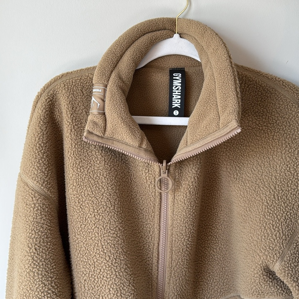 Gymshark Tan Fleece Jacket